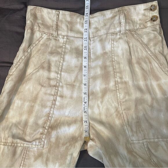 Anthropologie Mitra Relaxed Tie Dye Pants Cream Tan Women's Size 4 - Picture 12 of 14